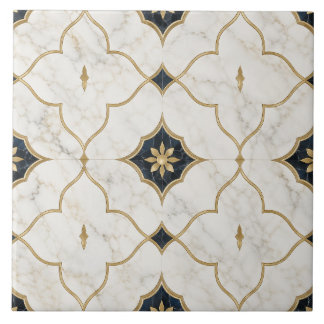 Luxury Gold Marble effect - Geometric Pattern Tile