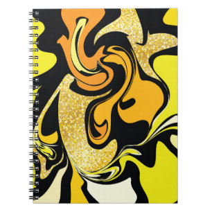 Luxury gold marble texture notebook