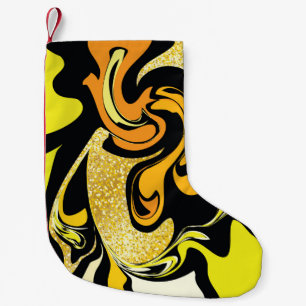 Luxury gold marble texture small christmas stocking