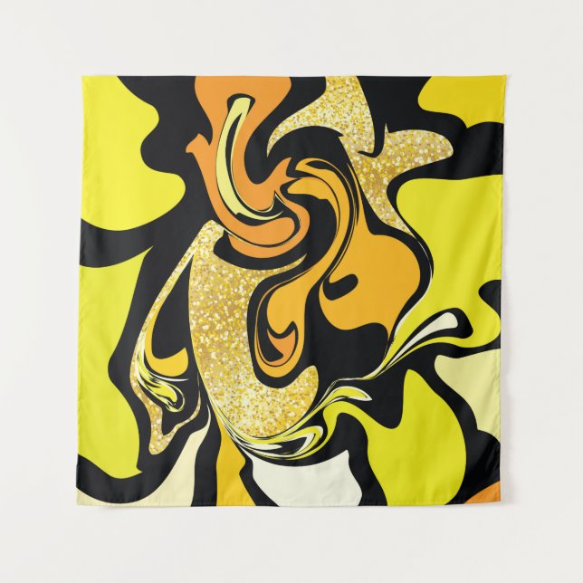 Luxury gold marble texture tapestry (Front)