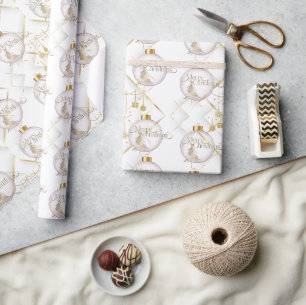 Luxury Gold Merry Christmas Wrapping Paper