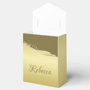 Luxury gold metal decorative on Military gold Favour Box