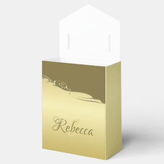 Luxury gold metal decorative on Military gold Favour Box