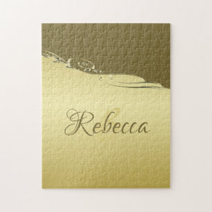 Luxury gold metal decorative on Military gold Jigsaw Puzzle