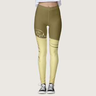 Luxury gold metal decorative on Military gold Leggings