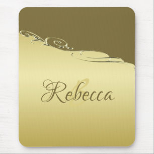 Luxury gold metal decorative on Military gold Mouse Mat