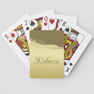 Luxury gold metal decorative on  Military gold Playing Cards