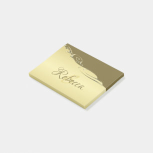 Luxury gold metal decorative on Military gold Post-it Notes
