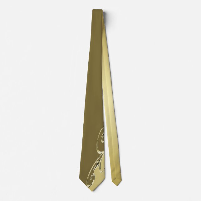 Luxury gold metal decorative on Military gold Tie (Front)