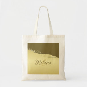 Luxury gold metal decorative on Military gold Tote Bag
