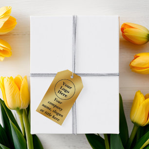 Luxury gold metallic gift tags