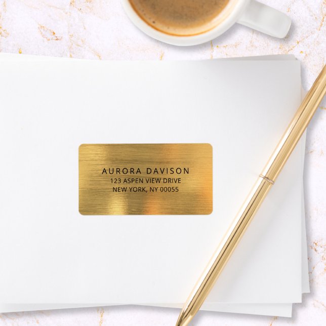 Luxury Gold Metallic Modern Minimalist Label (Creator Uploaded)