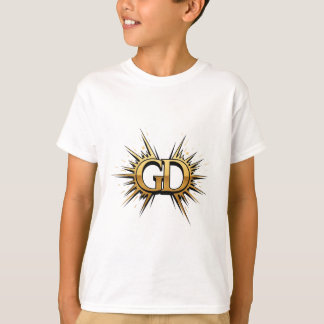 Luxury Gold Monogram Emblem Logo Design T-Shirt