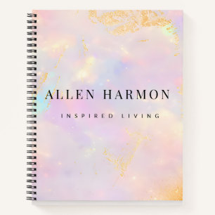 Luxury Gold Nebula Custom Name   Inspired Living Notebook