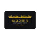 Luxury Gold on Black Lawn Care Business Cards