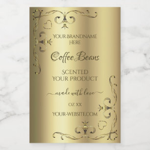 Luxury Gold Ornate Corners Elegant Product Labels
