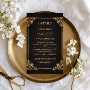 Luxury Gold Ornate Information Enclosure Card