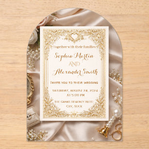 Luxury Gold Ornate Wedding Invitation