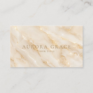 Luxury Gold Pearl Opal Business Card