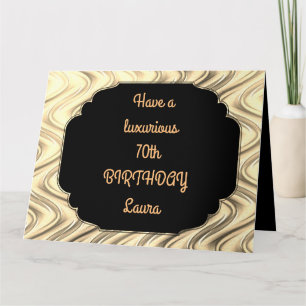 Luxury Gold Personalised 70th Birthday Card