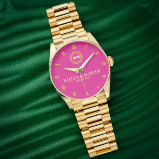 Luxury Gold Personalized Custom Roman Numeral Time Watch (Creator Uploaded)