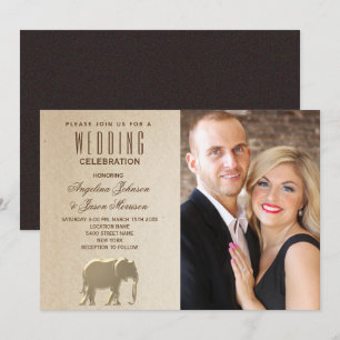 Luxury Gold Photo Wedding Invitation