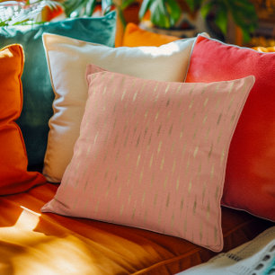 Luxury gold & pink geometric pattern cushion