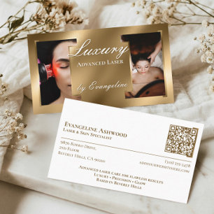 Luxury Gold Professional Laser Specialist Photos Business Card