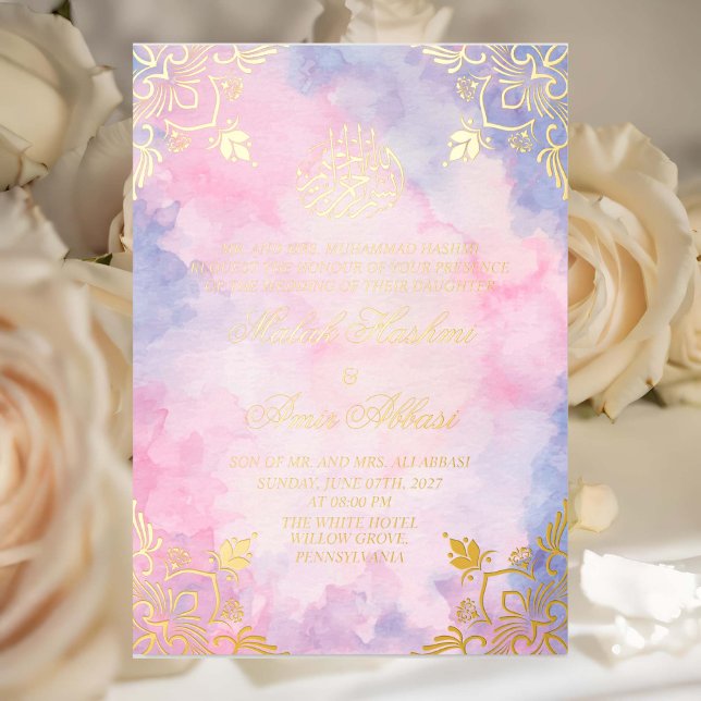 Luxury Gold Purple & Pink Islamic Muslim Wedding  (Creator Uploaded)