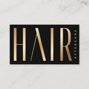Luxury Gold Simple Hair Extensions After Care Card