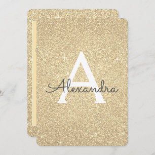 Luxury Gold Sparkle Glitter Hen's Party Invitation