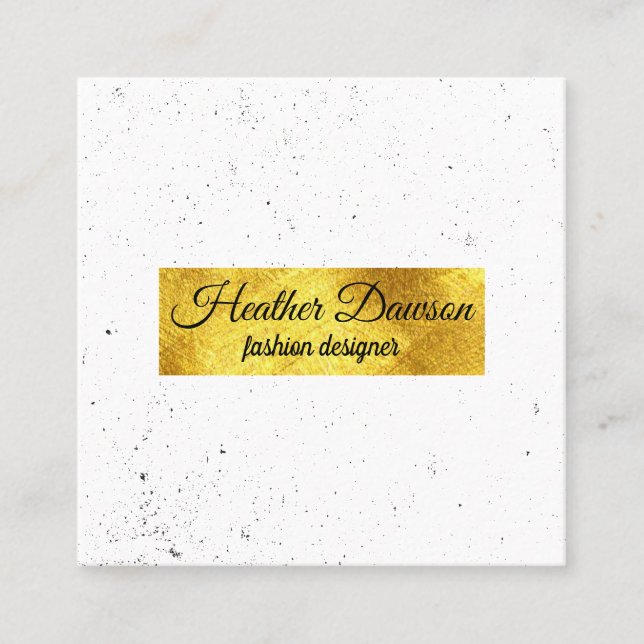 Luxury Gold (Speckled) Square Business Card (Front)