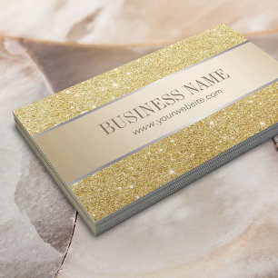 Luxury Gold Stripe Sparkle Glitter Background Business Card