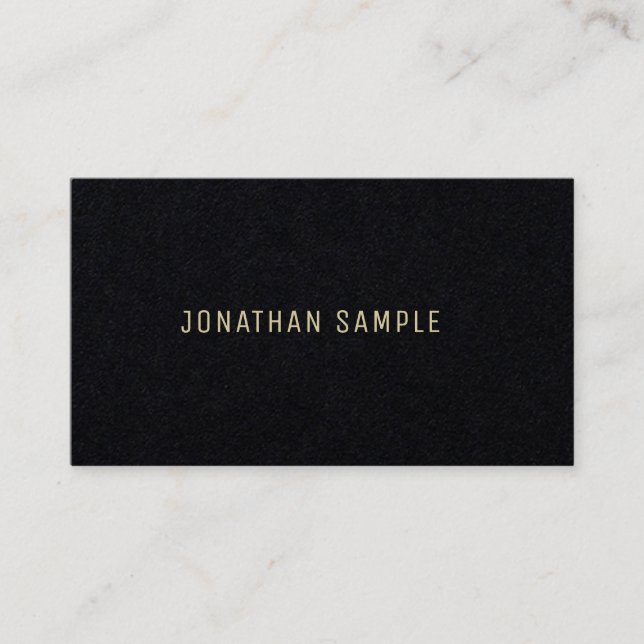 Luxury Gold Text Modern Minimalist Template Chic Business Card (Front)