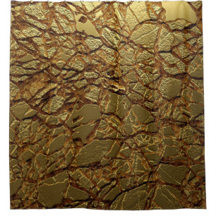 Luxury Gold Texture: 3D Elegance Shower Curtain