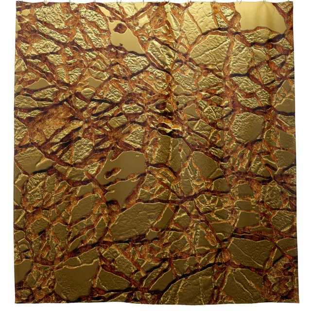 Luxury gold texture. shower curtain (Front)