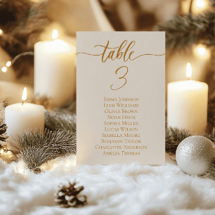 Luxury Gold Wedding Table Cards Seating Plan