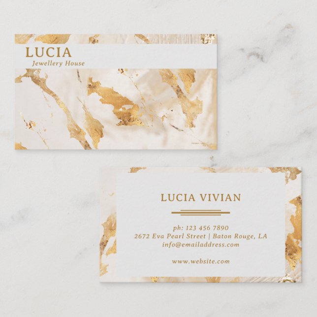 Luxury Golden Abstract Business Card (Front/Back)