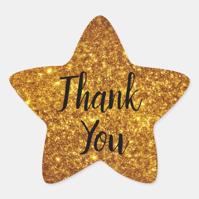 luxury golden brown star sticker (Front)