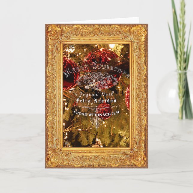 Luxury Golden Christmas - Greeting Card (Front)