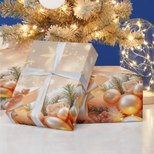Luxury Golden Christmas Wrapping Paper