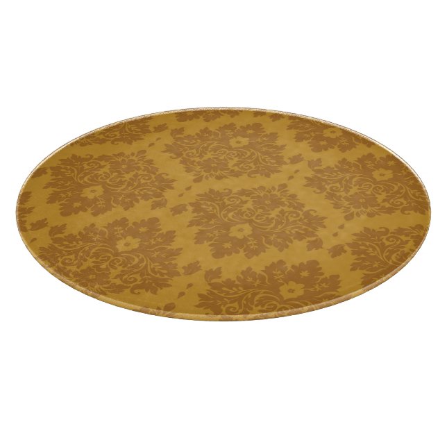 Luxury Golden Damask Cutting Board (Corner)