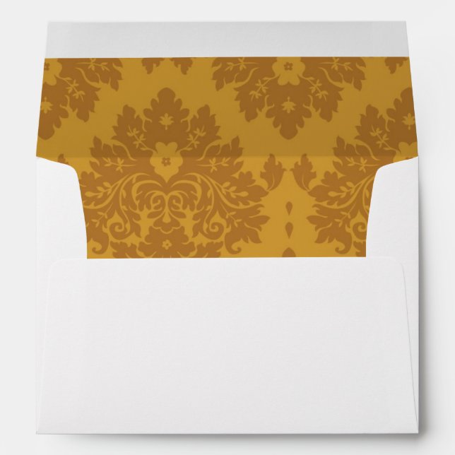 Luxury Golden Damask Envelope (Back (Bottom))