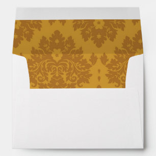 Luxury Golden Damask Envelope