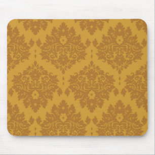 Luxury Golden Damask Mouse Mat