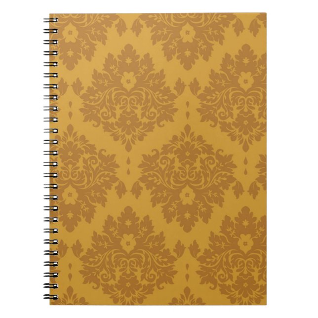 Luxury Golden Damask Notebook (Front)