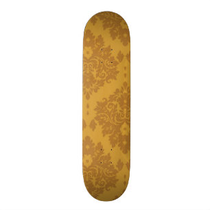 Luxury Golden Damask Skateboard