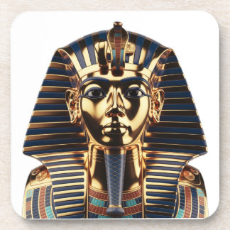 Luxury Golden Egyptian Mask Artwork Coaster