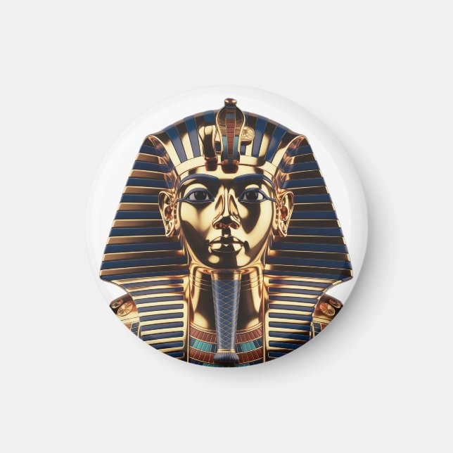 Luxury Golden Egyptian Mask Artwork Magnet (Front)