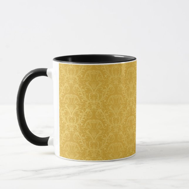 Luxury Golden Floral Wallpaper Mug (Left)